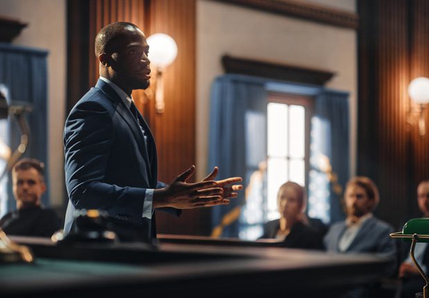 Lawyer-presenting-a-case-in-qui-tam-whistleblowing-case-in-Nevada